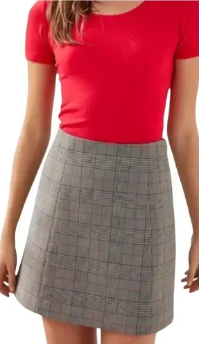 Babaton Aritzia Hopper Modern Check Mini Skirt Sz 0