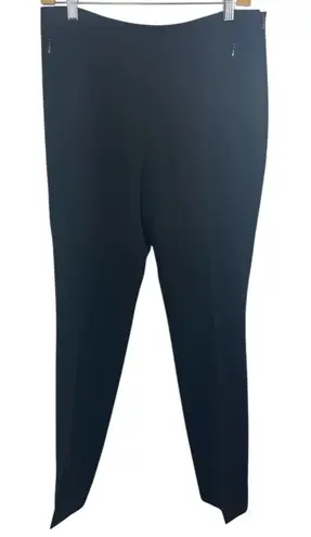 Akris Black Women's Pants 8 Wool High Rise Career Quiet Luxury Trousers Work