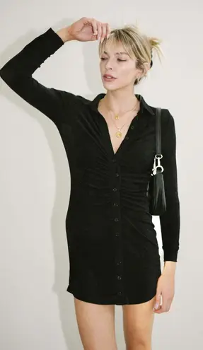 Et Clet DELILAH DRESS // BLACK Button Down Dress