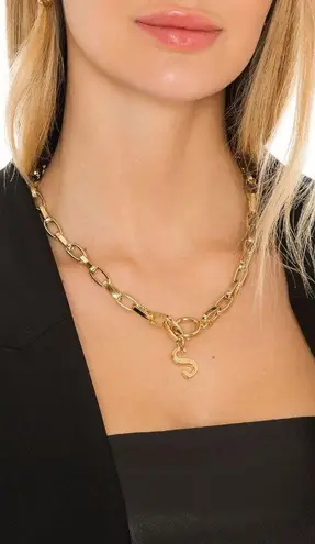 joolz by Martha Calvo Initial Lariat "L" Gold