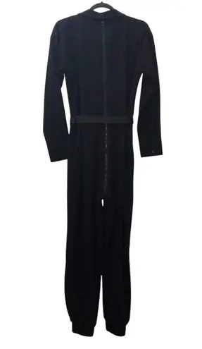 Capsulle Black Jersey Knot Zip Around Jogger Belted Jumpsuit Small NWOT