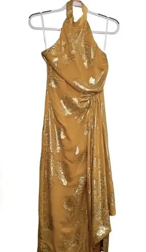 House of Harlow 1960 + REVOLVE Monika Halter Midi Dress in Mustard Gold Size XS Yellow