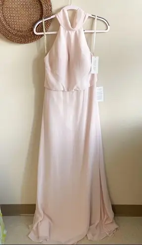Jenny Yoo Brett Soft Blush Luxe Chiffon Bridesmaid Dress