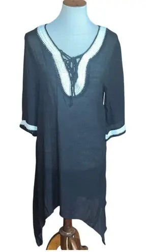 Shoreline Divas Limited Black Summer Cover Up Loungewear Size Small-NWT