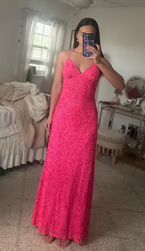 Chandalier Pink Prom Dress
