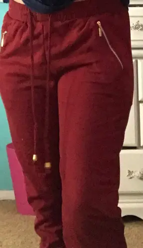 Burgundy Sweatpants Red