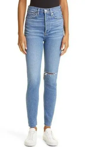 RE/DONE '90s Ultra High Waist Skinny Jeans 70s 5-Pocket Blue Super High Rise 26
