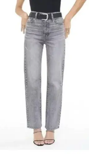 Pistola New  Cassie Super High Rise Straight Leg Button Fly Gray Jean Size 32