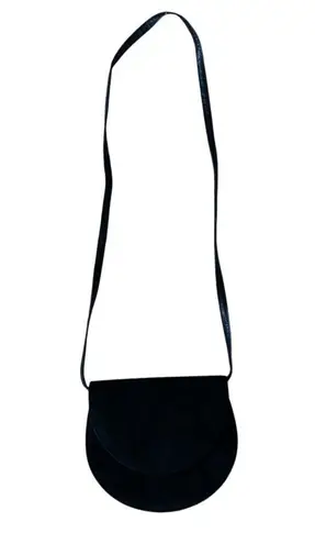 Ande vintage women's black suede and gold handbag shoulder bag crossbody formal