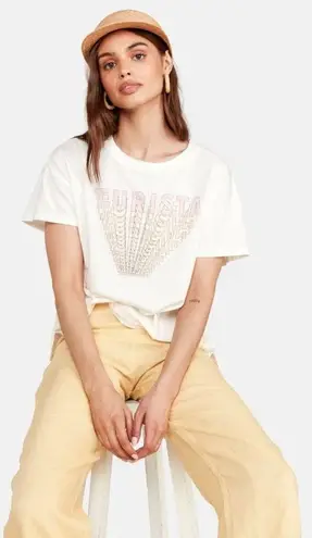 Mate the Label NEW White Organic Cotton "Turista" Max Boxy Crew Shirt - L