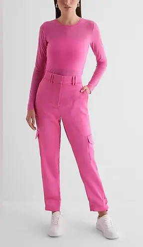 EXPRESS NWT  Super High Waisted Satin Cargo Ankle Pant Size 2L