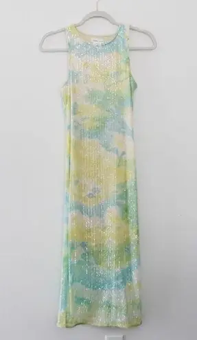 Lovers + Friends / Revolve Harriet Sequin Midi Dress in Tie Dye