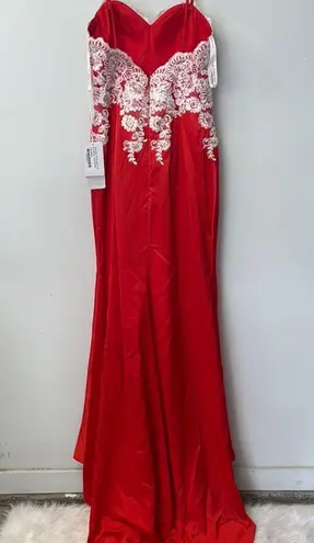 JJ's House Evening Gown Prom Strap Strapless Princess Neck Sequin Lace Cutout 4