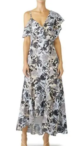 ADEAM Floral Fiesta Maxi Gown size 4 Small Gray