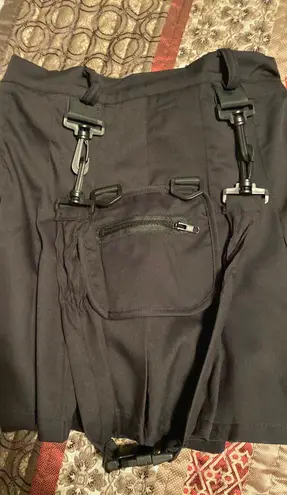 YesStyle Black Buckled Skort