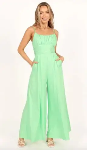 Petal and Pup Glyph Light Mint Green Wide Leg Jumpsuit XL