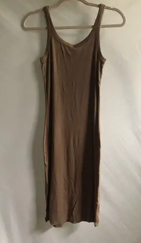 Bobi LA Everyday Tank Dress Med Scoop Bamboo Cotton Bodycon Ribbed Resort