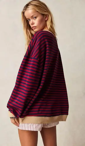 We The Free NWT  Classic Striped Oversized Crewneck