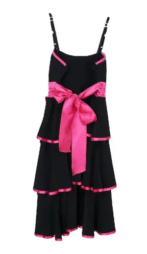 Taboo Vintage 90s Black & Pink Ruffle Dress