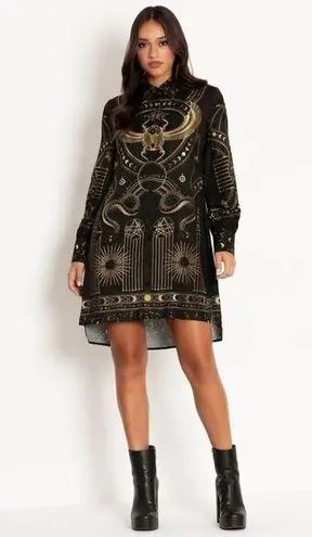 Blackmilk NWT High Priestess Long Sleeve Work It Shirt Dress AU 10 / US 6