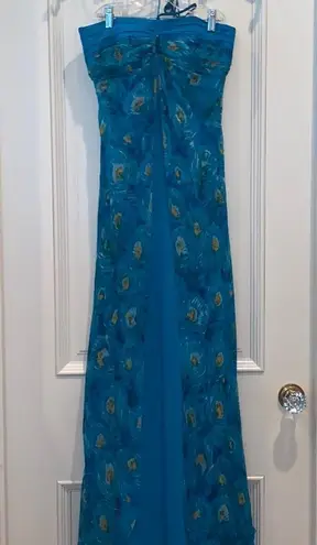 Laundry by Shelli Segal  Formal Peacock Silk Dress