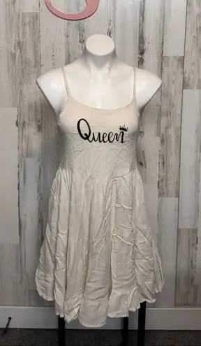 Kiwi + Punch Queen Cream Sundress XS – Smocked Bust, Adjustable Straps, Flowy Ra White