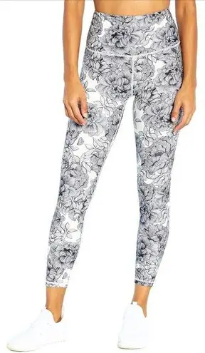 Balance Collection  Contender Luxe High Rise Long Legging in White Contour Floral