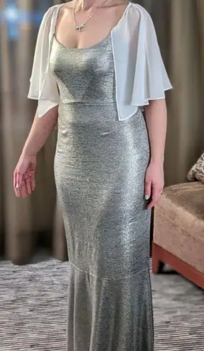 Hutch Cameron Gown in Silver 12 Womens Long Formal Maxi Dress