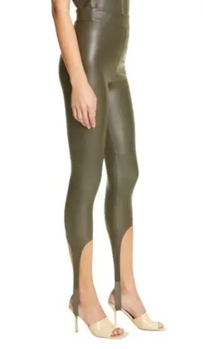 NWT Alix NYC Brower Faux Leather Stirrup Leggings Pine Green Women’s Size Small