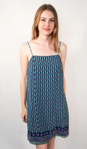Maeve ANTHROPOLOGIE Silk Geometric Slip Dress