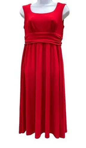 Coldwater Creek Women's Red Dress Maxi Sleeveless Size 4P SKU 1021