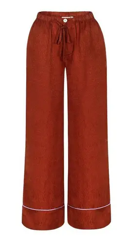 Untitled in Motion Emissus Rust Wide Leg Lounge Pajama Pants Size Medium Orange - Image 5