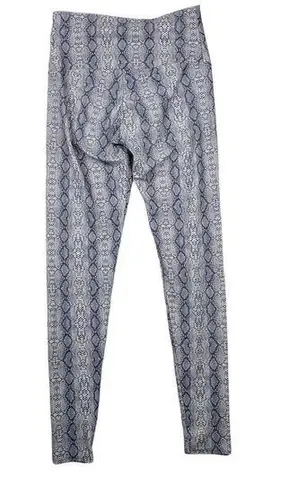Onzie Vamp Grey White Snake Print Leggings Yoga Activewear Workouts Small/Medium
