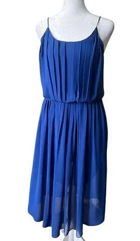 Sandro cobolt Blue adjustable spaghetti strap Midi Dress