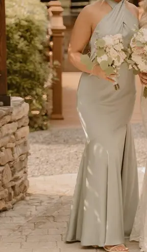 Birdy Grey Stephanie Dress (matte satin sage)