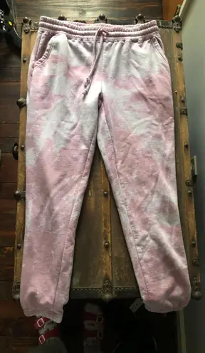 Mauve Reverse Tie Dye Jogger Lounge Set Pink Size M