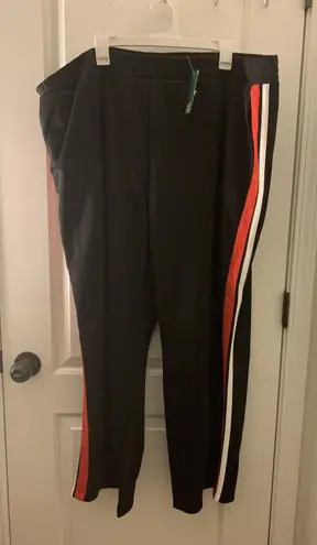 Wild Fable Women's Black Red White High Rise Track Pants Size 4X