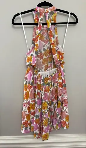 Petal and Pup Raffael High Neck Open Back Mini Dress Medium