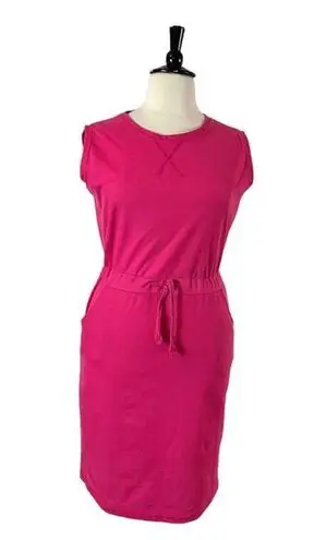 Zanzea Tee Dress Tie Waist Sleeveless Sporty Casual Hot Pink Women’s Size 16