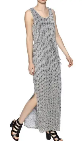 She & Sky Grey and Black Maxi Sun Dress Size Med Gray