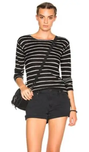 R13 Cashmere Striped Knit Sweater Tee