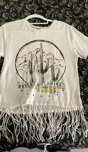 Art Class Desert Dreaming Fringe Hem Graphic Tee