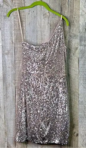 XScape (with flaws)Size 10 Beige/Tan Underlay Silver Sequin 1 Arm Party …