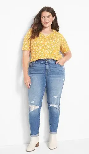 Lane Bryant  Mid Rise Boyfriend Jean