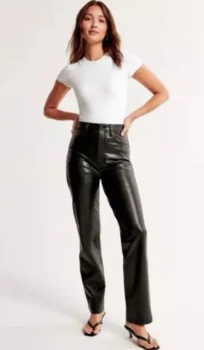Abercrombie & Fitch  The 90s Straight Ultra High Rise Leather Pant Size 29/8 - Image 1