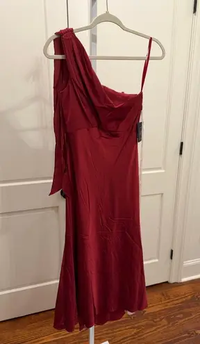 Mac Duggal SATIN ONE SHOULDER MIDI
DRESS 55387