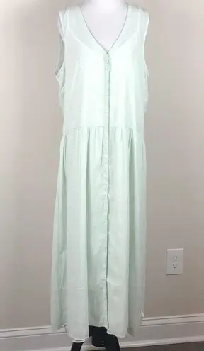 Treasure & Bond Treasure Bond Dress Button Front Green Maxi