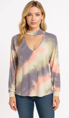 Bibi tie dye bright slouchy top
