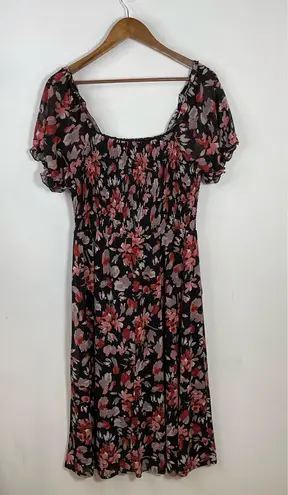 Siren Lily Floral Short Sleeve Maxi Dress Size XL