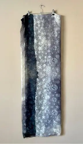 Alexander McQueen | Silk Skull Print Large Square Sheer Scarf